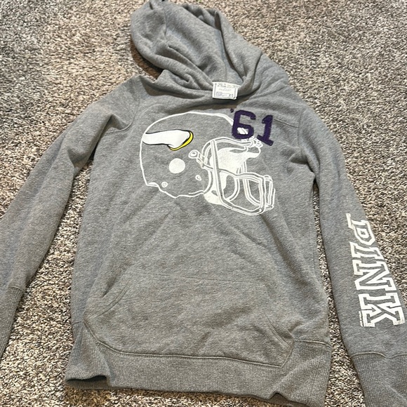 Victoria's Secret PINK Vikings Hoodie Size XS - Picture 1 of 7